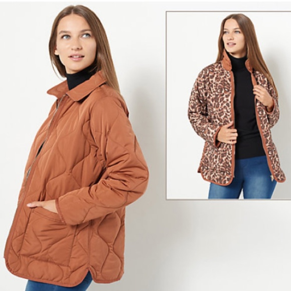 Quilted barn jacket. Reversible